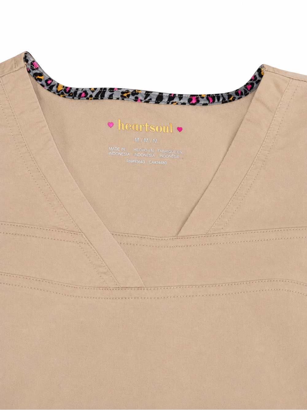 HeartSoul Khaki V-Neck Scrub Top | Women’s M